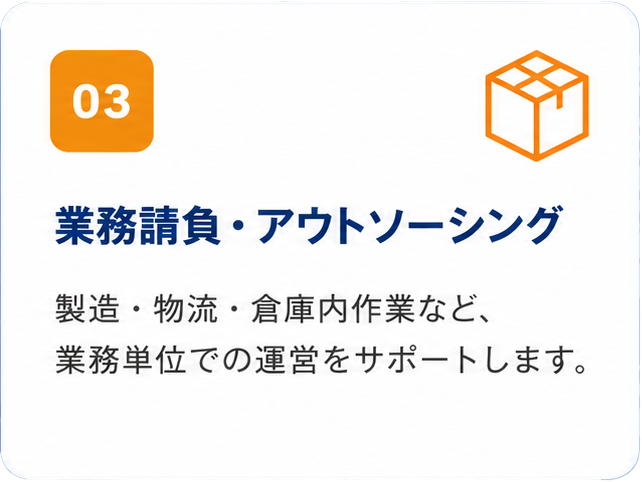 業務請負・アウトソーシング